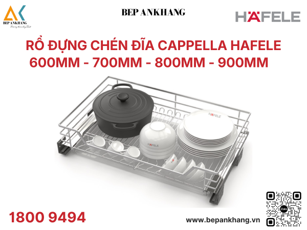 Rổ Đựng Chén Đĩa Cappella 800mm Hafele 549.08.013